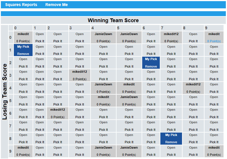 squares pool bracket